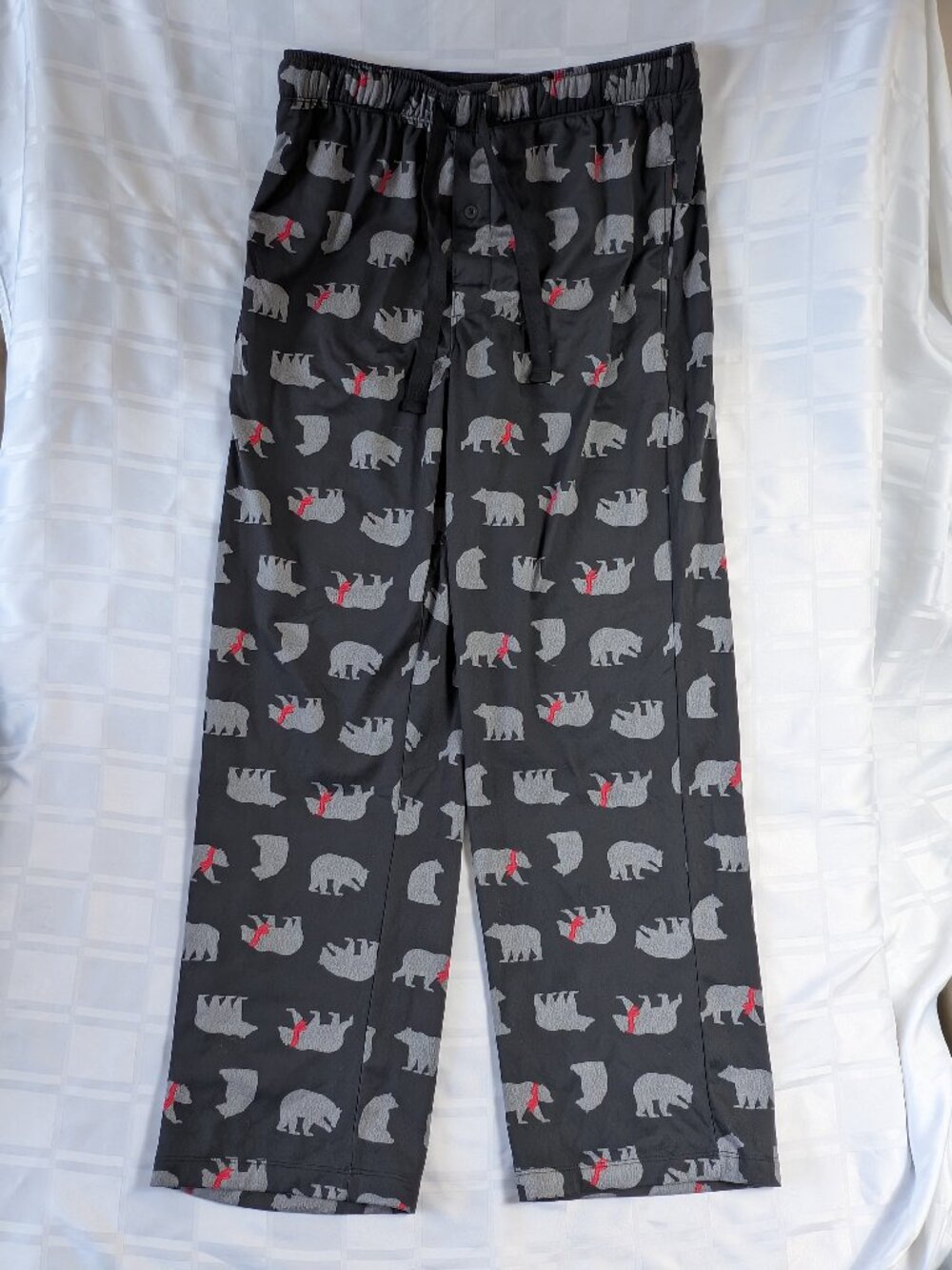 POLAR BEAR WINTER PAJAMA PANTS WEAR POLYESTER CASUAL TIME SIZE MEDIUM PJ'S